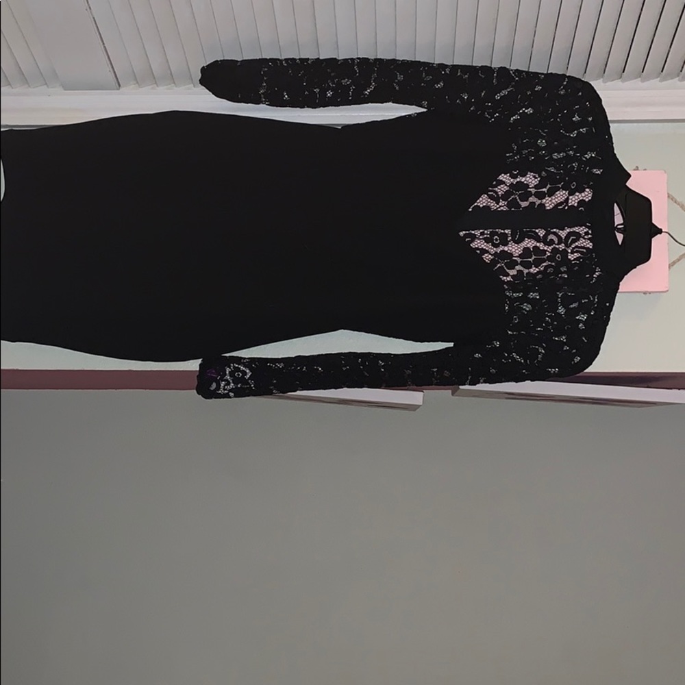 black lace dress